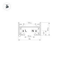 Трек LGD-2TR-TRACK-2000-BK (C) (Arlight, IP20 Металл, 3 года) в Гагарине