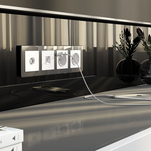 ТВ-розетка без рамки Werkel белый акрил W1183041 в Нижнем Новгороде фото 2