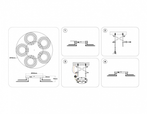 Потолочная люстра Ambrella Light FA FA8944 в Нижнем Новгороде фото 8