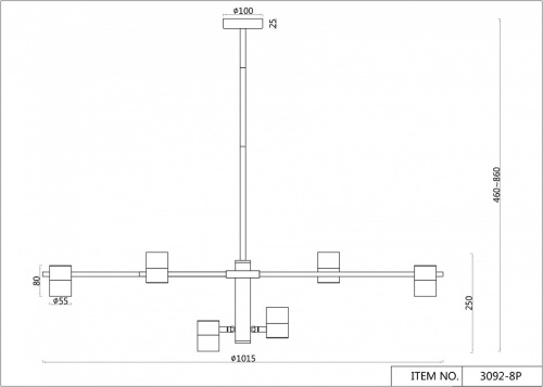 Люстра на штанге F-promo Chart 3092-8P в Нижнем Новгороде фото 4