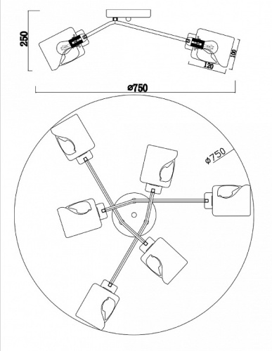 Потолочная люстра Freya Isabella FR5095CL-06G в Одинцово фото 3
