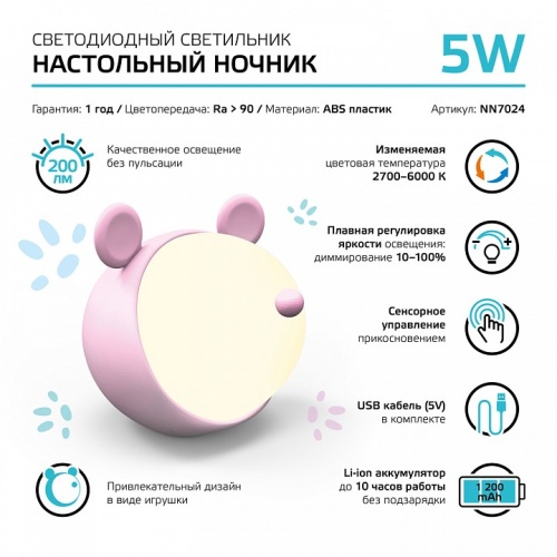 Настольная лампа-ночник Gauss Qplus NN7024 в Нижнем Новгороде фото 3