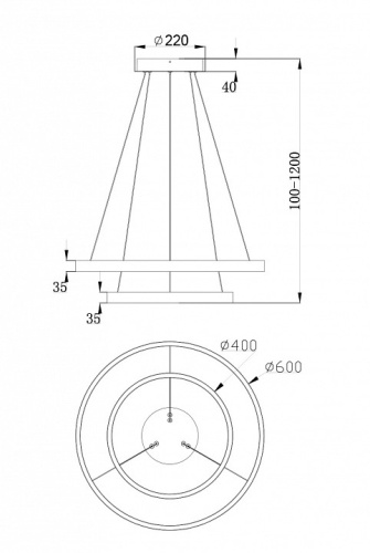 Подвесной светильник Maytoni Rim MOD058PL-L55W4K в Ермолино фото 2