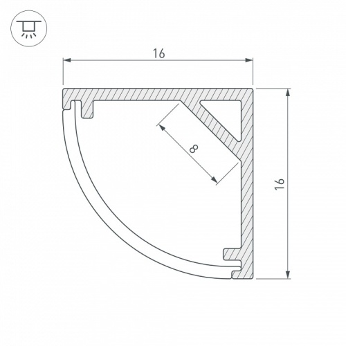 Профиль накладной угловой внутренний Arlight SL-KANT 036041 в Нижнем Новгороде фото 2