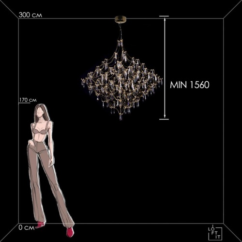 Подвесная люстра Loft it Mira 10259/1200 Gold Asfour в Нижнем Новгороде фото 2