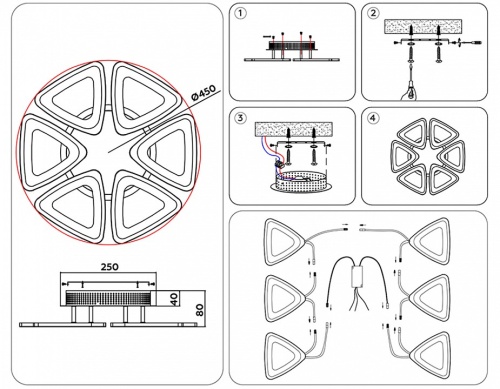 Потолочная люстра Ambrella Light FA FA4495 в Нижнем Новгороде фото 2