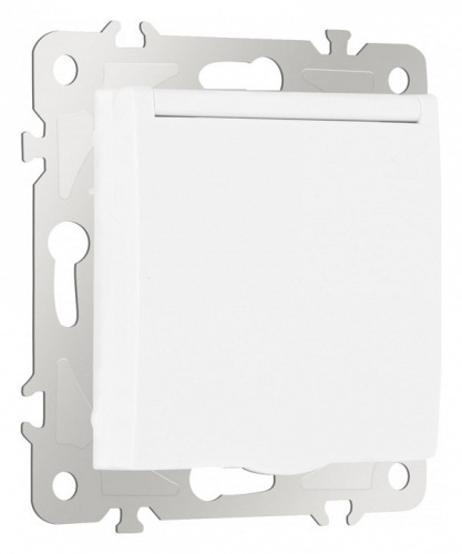 Розетка влагозащищенная с заземлением и со шторкой с крышкой Arte Milano am-206 206.41-1.white в Нижнем Новгороде фото 5