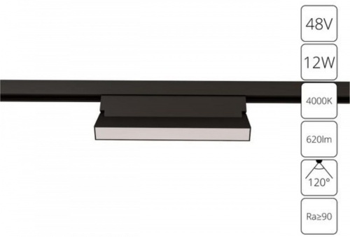 Накладной светильник Arte Lamp Linea A4669PL-1BK в Зеленограде