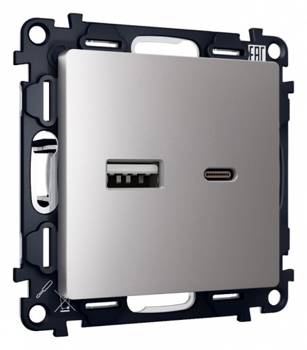 Розетка 2хUSB type A и C без рамки Ambrella Volt ALFA MA511010 в Нижнем Новгороде