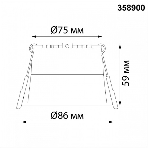 Встраиваемый светильник Novotech Tran 358900 в Котельниково фото 4