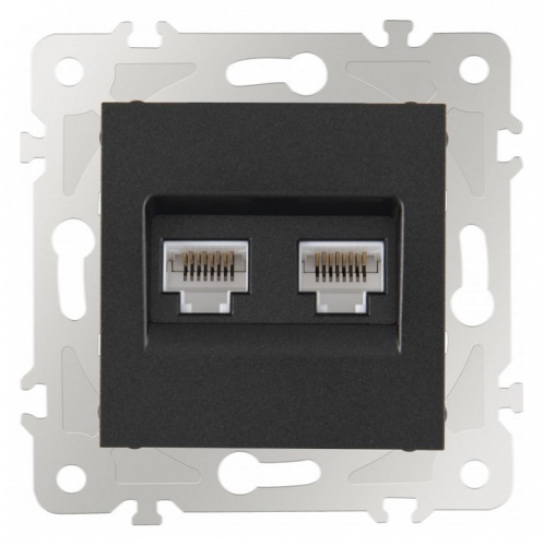 Розетка Ethernet RJ-45 без рамки Arte Milano am-203 203.45-2.black в Нижнем Новгороде