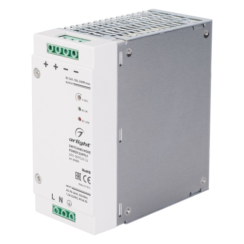 Блок питания ARV-DRP240-24 (24V, 10A, 240W, PFC) (Arlight, IP20 DIN-рейка) в Архангельске фото 2