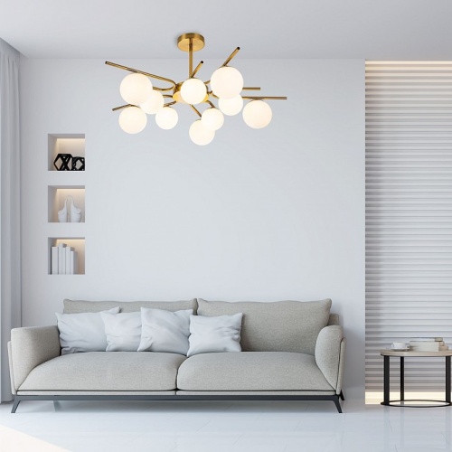 Люстра на штанге Escada Sphere 642/10P Brass в Нижнем Новгороде фото 4