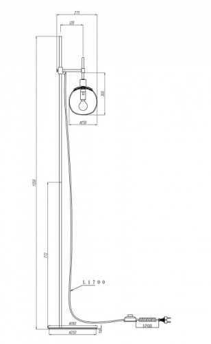 Торшер Maytoni Erich MOD221-FL-01-N в Ермолино фото 2