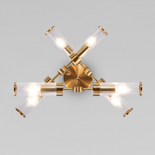 Люстра на штанге Eurosvet Oriens 60166/6 латунь в Нижнем Новгороде фото 5