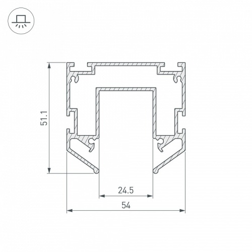 Профиль-держатель Arlight MAG-25 035719 в Нижнем Новгороде фото 2