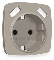 Накладка для розетки с заземлением и со шторками и 2хUSB type A Ambrella Volt OMEGA OP3690 в Нижнем Новгороде