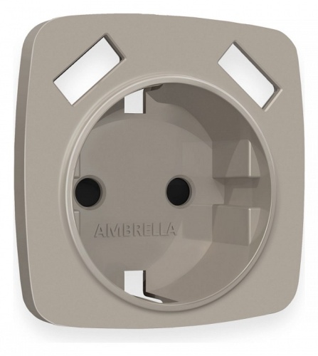 Накладка для розетки с заземлением и со шторками и 2хUSB type A Ambrella Volt OMEGA OP3690 в Нижнем Новгороде