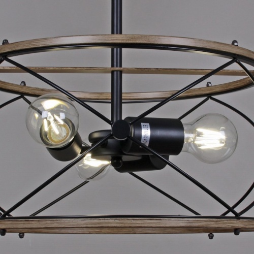 Подвесная люстра ILLUMICO WOOD IL1008-3P-05 BK WOOD в Нижнем Новгороде фото 2