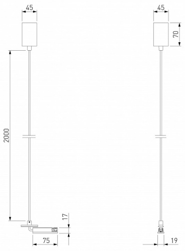 Подвес для трека Elektrostandard Line Magnetic a069703 в Нижнем Новгороде фото 2