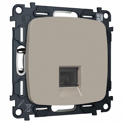 Розетка Ethernet RJ-45 и со шторками, без рамки Ambrella Volt OMEGA MO372005 в Нижнем Новгороде