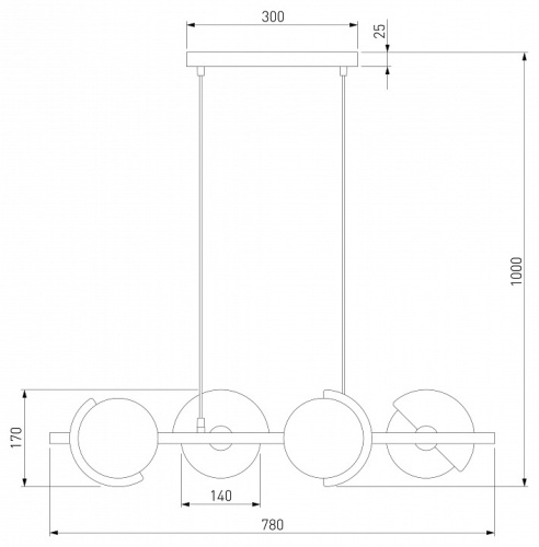 Подвесная люстра Eurosvet Moity 70149/4 черный/латунь в Нижнем Новгороде фото 4