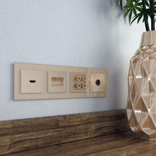 Накладка для розетки Ethernet RJ-45 Werkel шампань W1191111 в Нижнем Новгороде фото 2