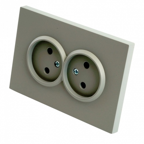 Розетка двойная без заземления и со шторкой Stekker Эмили 49955 в Нижнем Новгороде фото 4