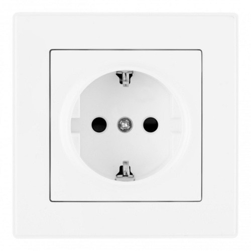 Розетка с заземлением и со шторкой Arte Milano SET06-1 SET06-1-40-1 white в Нижнем Новгороде фото 2