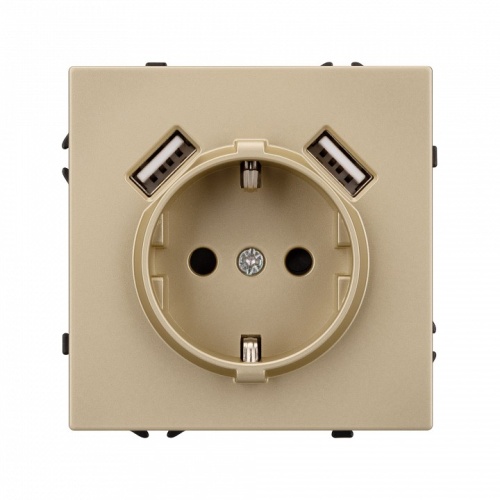 Розетка с заземлением и со шторкой и 2хUSB type A, без рамки Arlight NOBE 054290(1) в Нижнем Новгороде фото 3