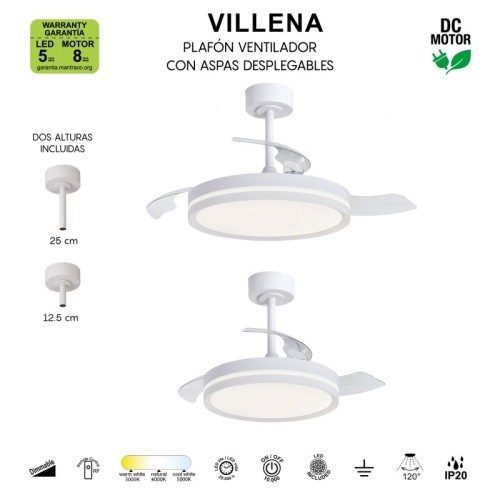 Светильник с вентилятором Mantra VILLENA 9550 в Нижнем Новгороде фото 6