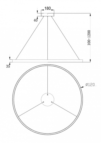 Подвесной светильник Maytoni Rim MOD058PL-L65BS4K в Слободском фото 4