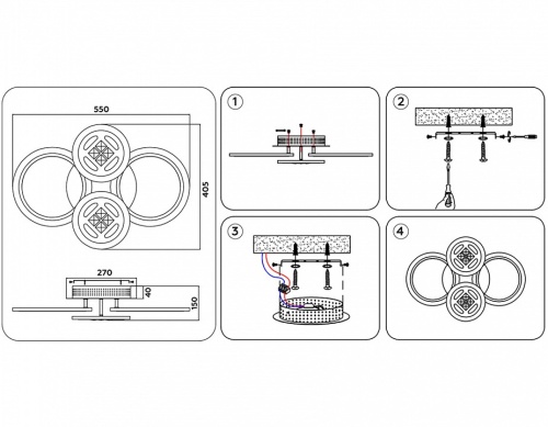 Потолочная люстра Ambrella Light FA FA2951 в Нижнем Новгороде фото 2