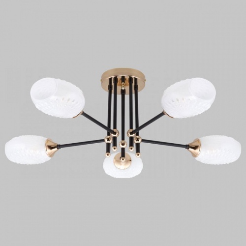 Люстра на штанге Imex MD.4144 MD.4144-5-S-BK+FGD в Нижнем Новгороде