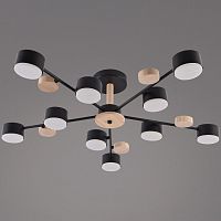 Люстра на штанге 03758 03758-0.3-10 BK+WOOD GX53 в Нижнем Новгороде
