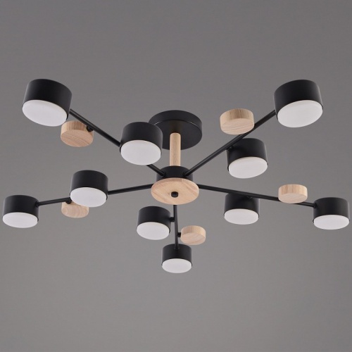 Люстра на штанге 03758 03758-0.3-10 BK+WOOD GX53 в Нижнем Новгороде