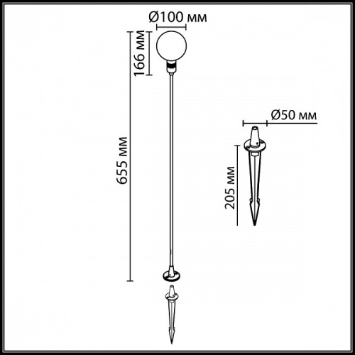 Наземный низкий светильник Odeon Light DANDE 7121/2GL в Нижнем Новгороде фото 7