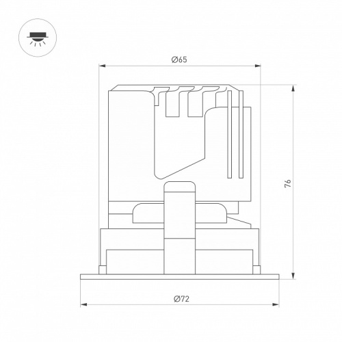 Встраиваемый светильник Arlight ARADO 059106 в Нижнем Новгороде фото 2
