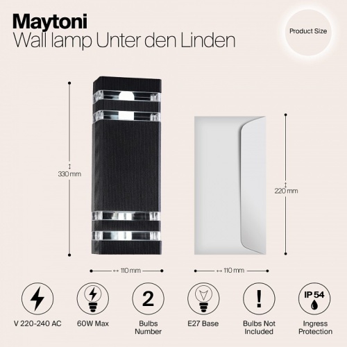 Накладной светильник Maytoni Unter den Linden O578WL-02B в Заполярном фото 6
