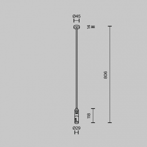 Основание на штанге Maytoni Accessories for tracks Flarity TRA159С-D1-B в Соколе фото 2