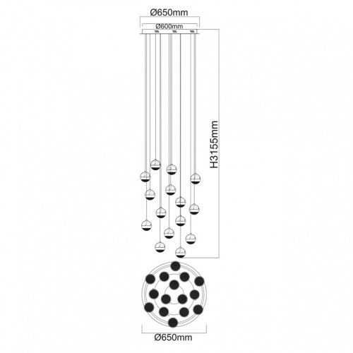 Подвесной светильник DeMarkt Капелия 1 730010315 в Нижнем Новгороде фото 6