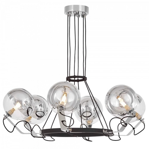 Подвесная люстра LUMINA DECO MARSEO LDP 9110-6 BK+CHR в Нижнем Новгороде фото 2