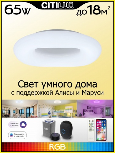 Накладной светильник Citilux Стратус Смарт CL732A520G в Карачеве фото 2