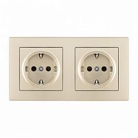 Розетка с заземлением и со шторкой Arte Milano SET06-2 SET06-2-40-1x2 shampan в Нижнем Новгороде