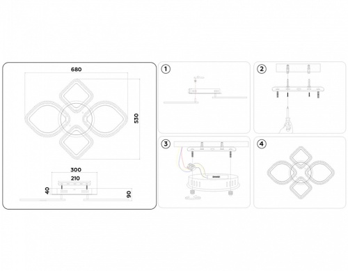 Потолочная люстра Ambrella Light FA FA5149 в Нижнем Новгороде фото 2