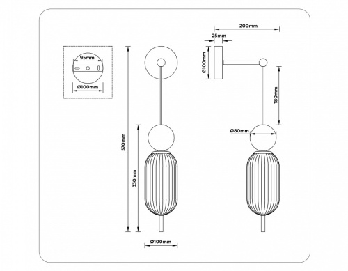 Бра Ambrella Light LH LH53108 в Нижнем Новгороде фото 2