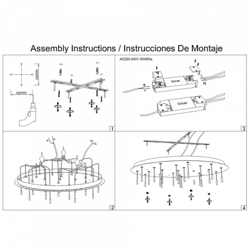Подвесная люстра Mantra Boomerang 9377+9240 (24L) в Нижнем Новгороде фото 9