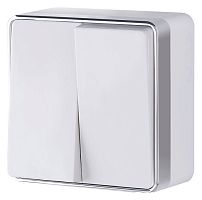 Выключатель двухклавишный Werkel Gallant (белая) W5020001 в Нижнем Новгороде
