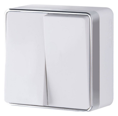 Выключатель двухклавишный Werkel Gallant (белая) W5020001 в Нижнем Новгороде