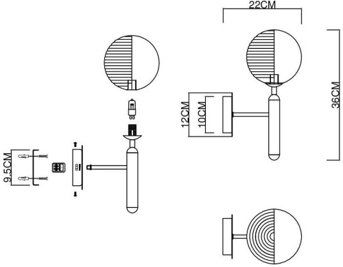 Бра EVOLUCE Aveiro SLE1096-201-01 в Нижнем Новгороде фото 2